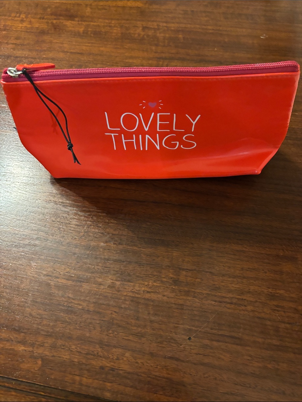 Happy Jackson London Bright Coral Vinyl Makeup Pouch
